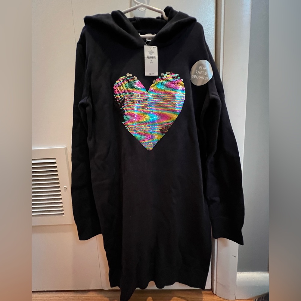 NWT Girls, Gap- hooded Tunic/Dress size XL(12)